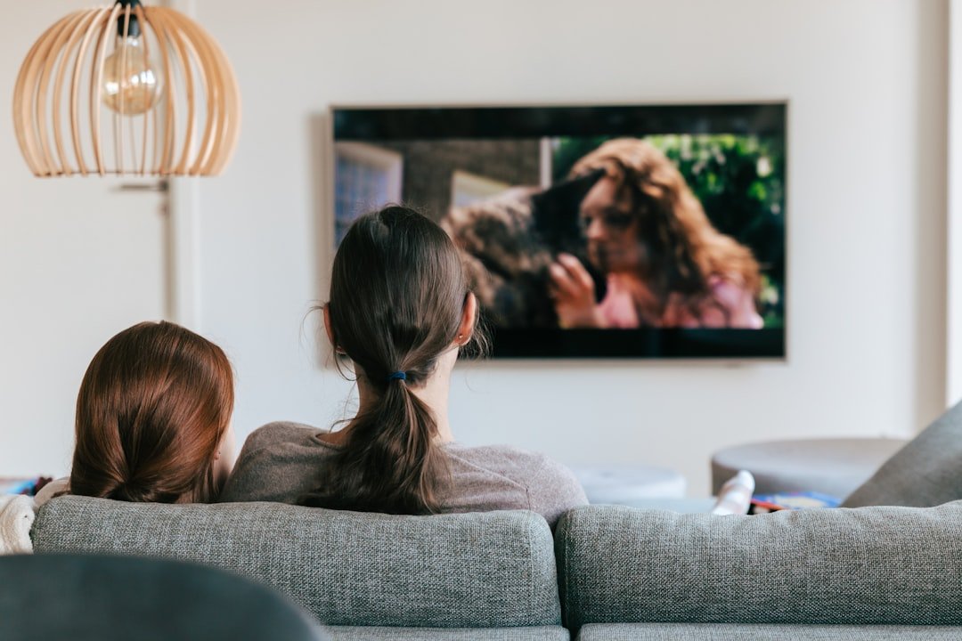Family enjoying streaming together
